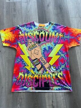 Discount Disciples Men's Short Sleeve Tie-Dye Graphic Tee - Multicolor